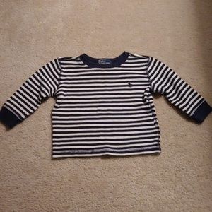 Polo Long sleeve blue and white stripe shirt